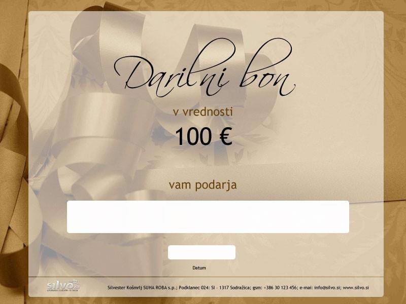 Darilni bon za 100 €