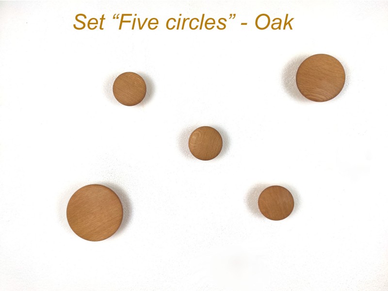 Leseni obešalniki set - 5 - Konveks