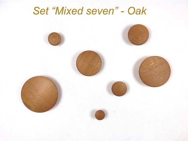 Leseni obešalniki set - 7 - Konveks