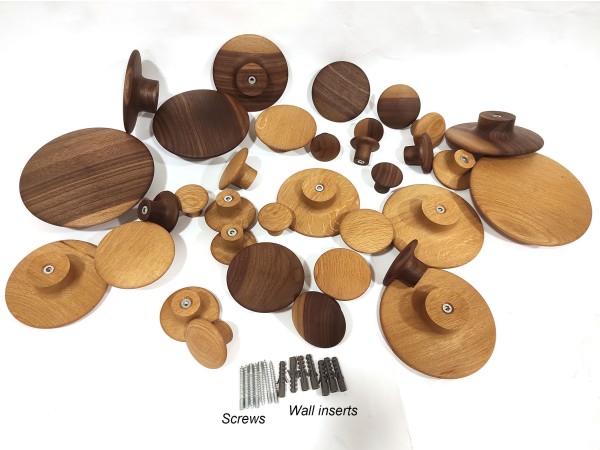 Leseni obešalniki set - 3 - Konveks