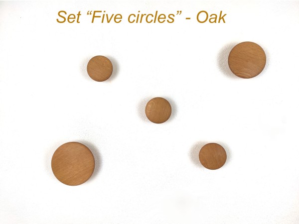 Leseni obešalniki set - 5 - Konveks