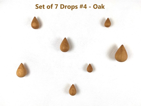 Lesene kapljice hrast - set 7