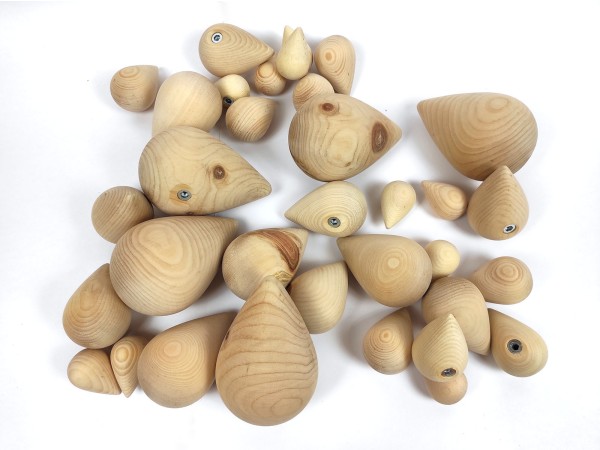 Lesene kapljice cemprin - set 5