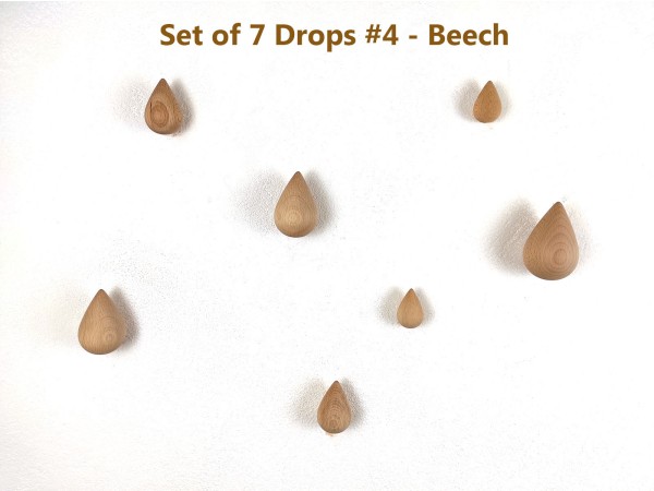 Lesene kapljice bukev - set 7