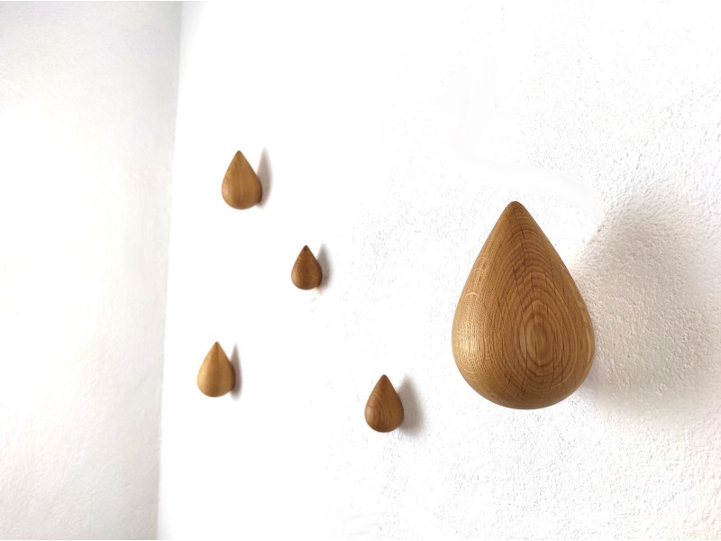 Lesene kapljice hrast - set 5