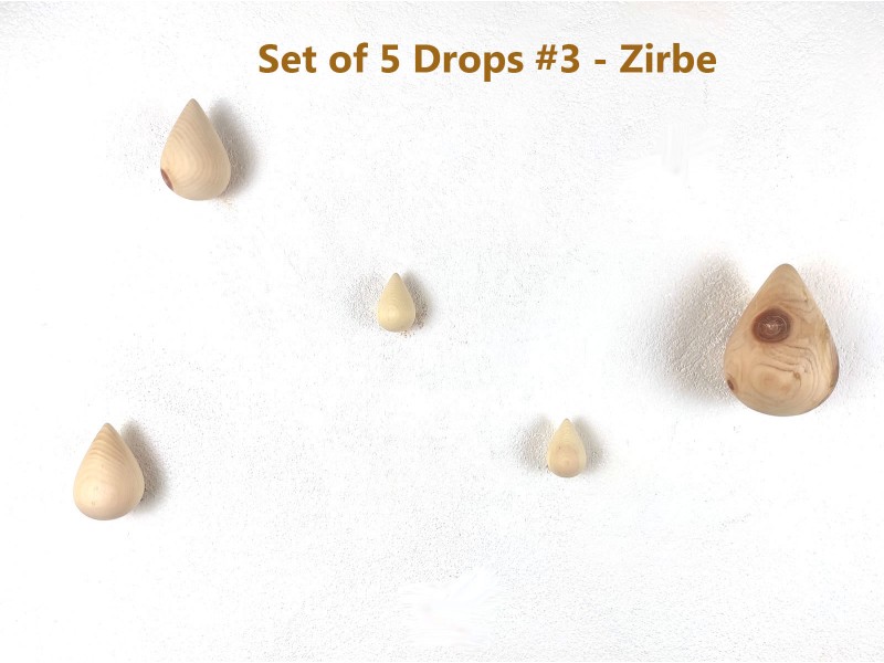 Lesene kapljice cemprin - set 5