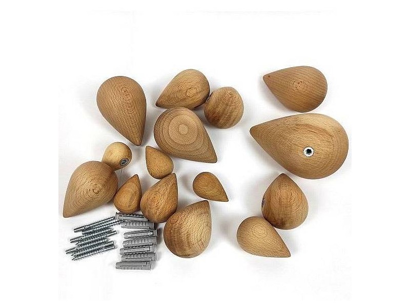 Lesene kapljice bukev - set 5