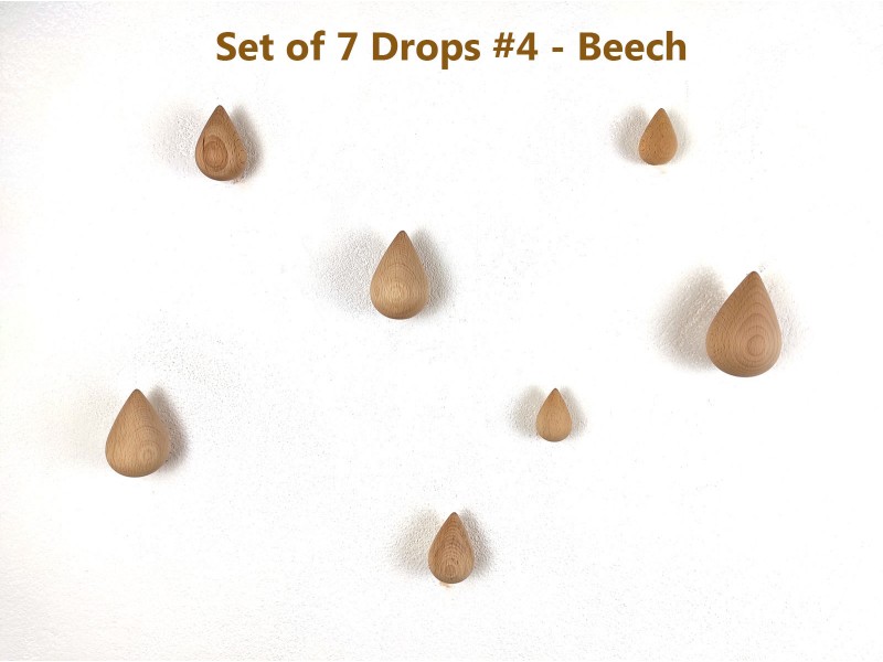 Lesene kapljice bukev - set 7