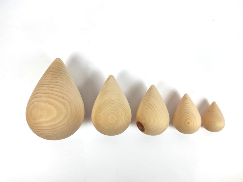 Lesene kapljice cemprin - set 5